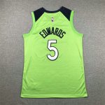 NBA 5 Edwards Minnesota Timberwolves Maillot green brodé